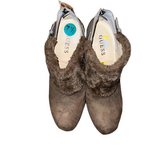 Guess Taupe Heel Booties Size 7.5 - Picture 1 of 5